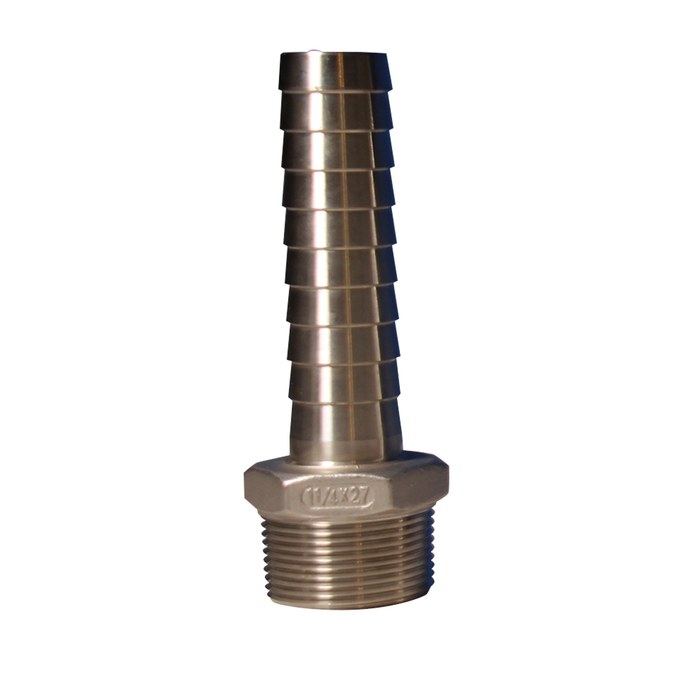 Stainless Steel Barbed Hose Fittings - For Use With Poly Pipe