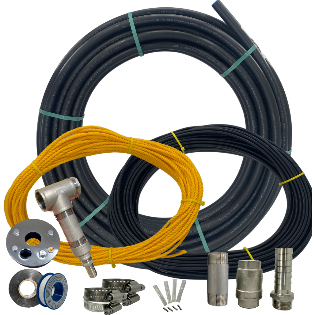 One and Done Well Drop Poly Pipe Kit for Easy Well Pump Install